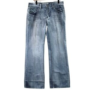Ecko Unltd Mens Jeans‎ W34 Blue Wash Relaxed Fit Denim Pants Y2K Streetwear